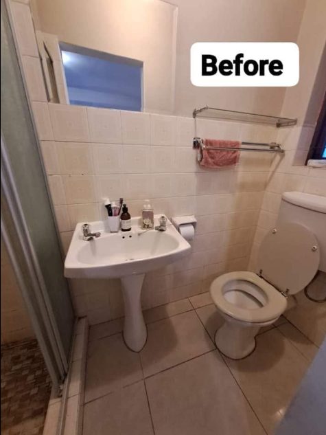 Bathroom before plumbing upgrade