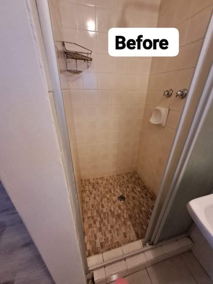 Shower area before plumbing work